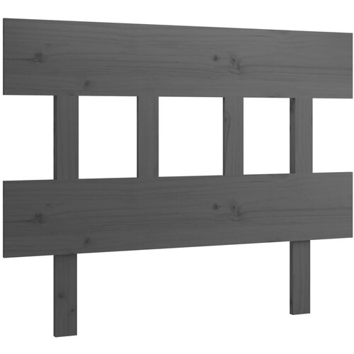 Maison Chic posteljno vzglavje - vzglavna omarica - nočna omarica sivo 93,5x3x81 cm trdna borovina, (21704966) Slike