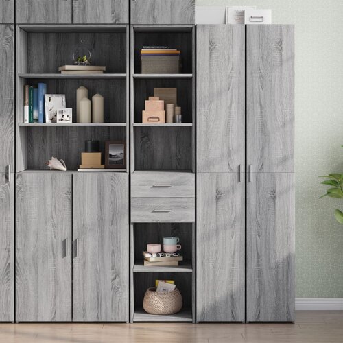  The Living Store Visoka omara siva sonoma 40x42,5x185 cm inženirski les - Visoka Omara, (21496184) Cene