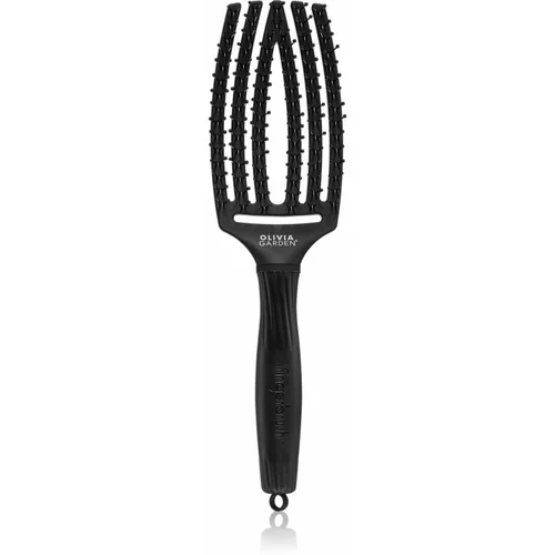Olivia Garden Fingerbrush Double Bristles ravna krtača za lažje česanje las 1 kos