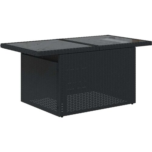 VidaXL 10-dijelni set vrtnih sofa s jastucima crni od poliratana Slike