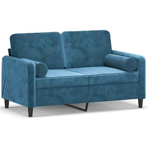 Maison Chic kavč - Sofa - Kanape dvosed z okrasnimi blazinami moder 120 cm žamet, (21727988) Cene