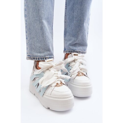 Zazoo Blue Chunky Platform Sneakers Cene