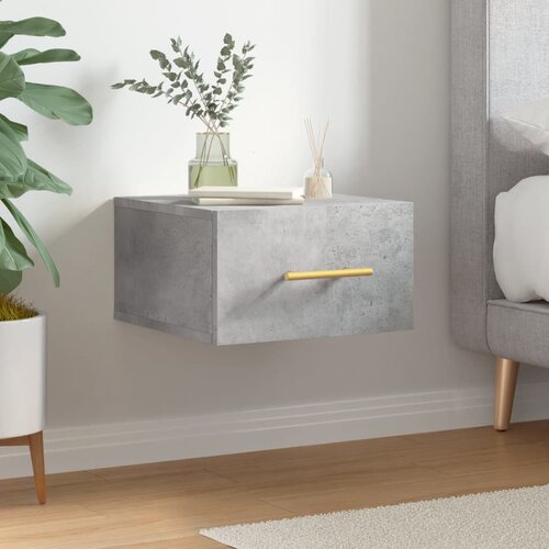 The Living Store Stenska nočna omarica betonsko siva 35x35x20 cm - Stenska Nočna Omarica, (21435253) Slike
