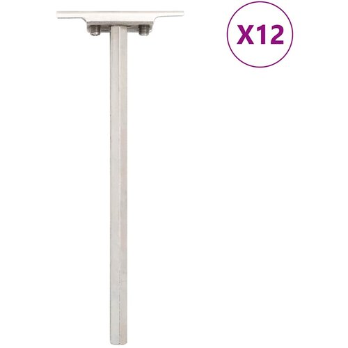 vidaXL Plavajoči nosilci za police 12 kosov &Oslash;12x200 mm ogljikovo jeklo, (22013014) Cene