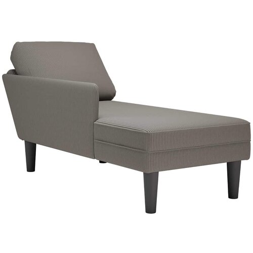vidaXL Chaise Lounge z blazino Svetlo siva Corduroy tkanina Cene