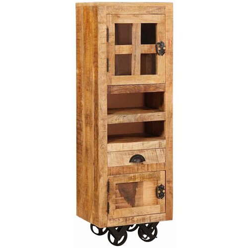 vidaXL Highboard Smeđa 40 x 30 x 120.5 cm masivno drvo manga Cijene