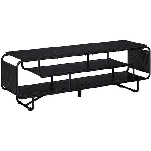  TV stalak 140 x 36 x 45 cm Crni hrast Konstruirano drvo Slike