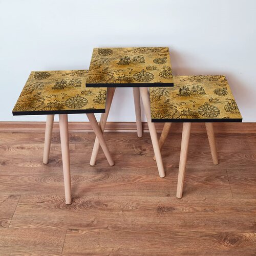 Hanah home Set 3 stočića 3Shp145 Camel Cene