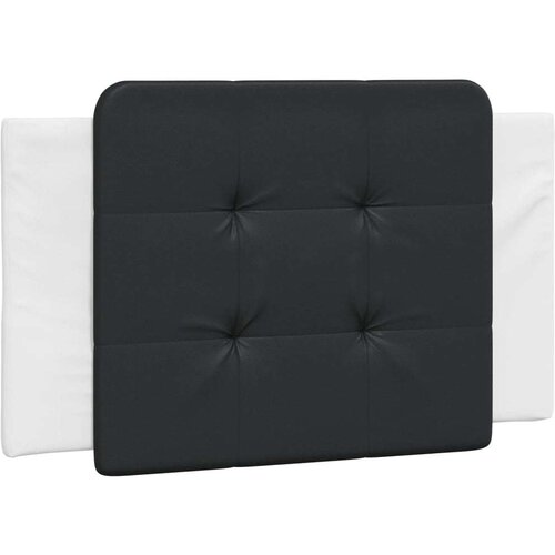  Krevet s madracem bijelo-crni 90 x 200 cm od umjetne kože Slike