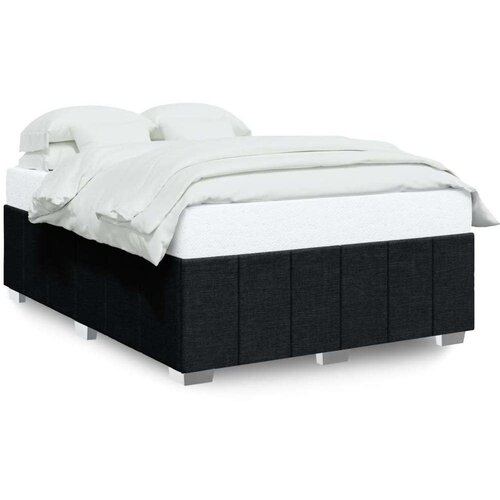 VidaXL okvir za krevet bez madraca crni 160x200 cm od tkanine Slike