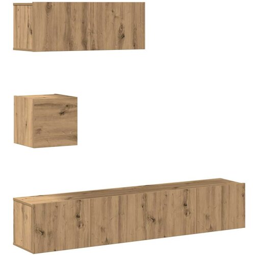VidaXL TV omara 4-delna stenski artisan hrast inženirski les, (22064775) Slike