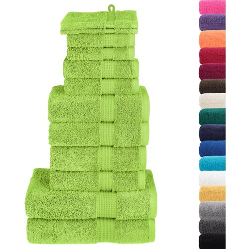  12-dijelni vrhunski set ručnika SOLUND zeleni 600 gsm Slike