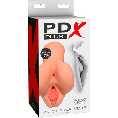 PDX Pick Your Pleasure Stroker - 2u1 realistični masturbator (prirodni) Cene