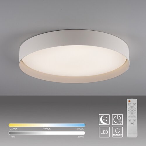 SCH&amp;Ouml;NER WOHNEN 14595-39 - LED prigu&amp;scaron;iva plafonsko svetlo TAVOLI LED/34W/230V sivo + daljinski upravljač Slike