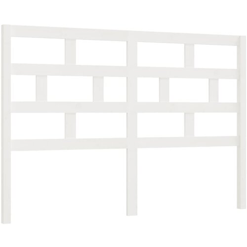 Maison Chic posteljno vzglavje - vzglavna omarica - nočna omarica belo 141x4x100 cm trdna borovina, (21706333) Cene