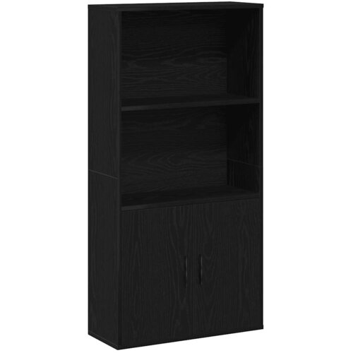 Maison Chic Knjižna omara - Knjižni regal črna hrast 60x24x120 cm inženirski les, (21725040) Cene