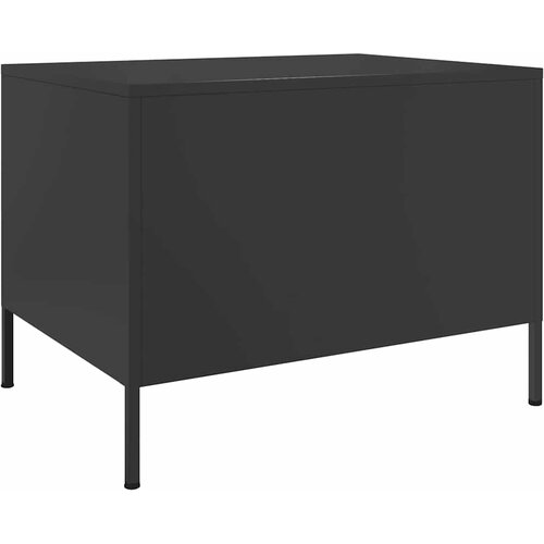  Stolić za kavu crni 68 x 50 x 50,5 cm od čelika Slike