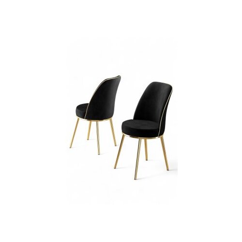 Hanah home set 2 stolice pefa black gold Cene