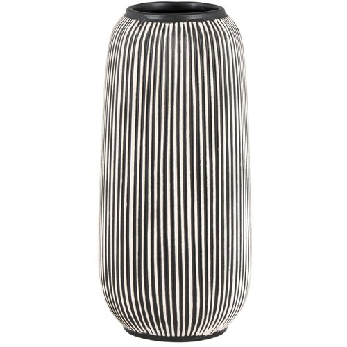 House Nordic Črna/bela vaza iz kamna (višina 20 cm) – Cene