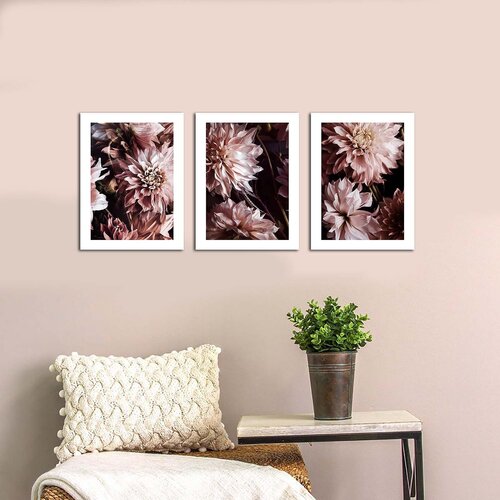 Wallity 3P3040MDFCIZ-002 multicolor decorative mdf painting (3 pieces) Cene