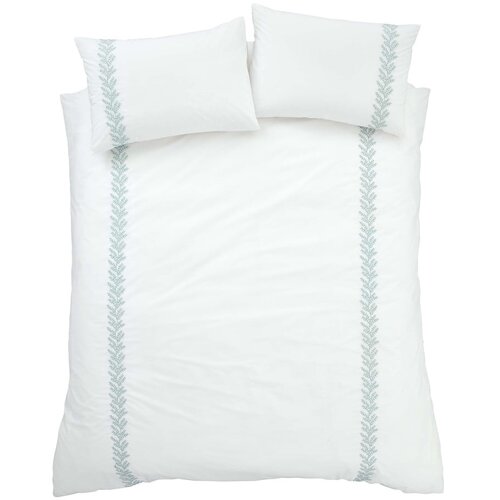 Bianca Bijela pamučna posteljina za bračni krevet/za produženi krevet 260x220 cm Embroidery Leaf &amp;ndash; Slike
