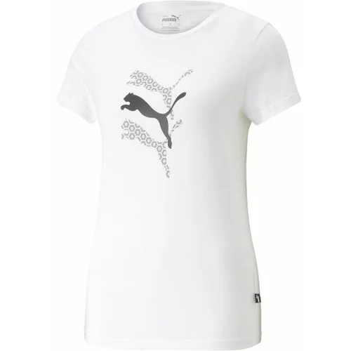Puma GRAPHICS LAZER CUT TEE Ženska majica, bijela, veličina