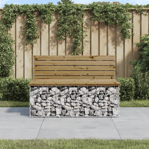 vidaXL Vrtna klupa s gabionskim dizajnom 103 x 70 x 65 cm od borovine Cijene