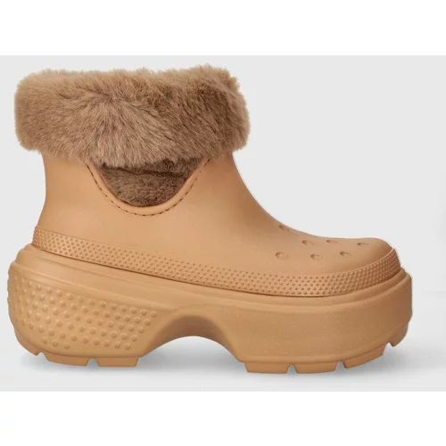Crocs Snežke Stomp Lined Boot rjava barva, 208718
