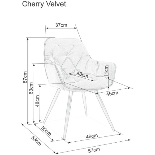 Molarem Home Stolica Cherry-bež,bar&amp;scaron;un mat Slike