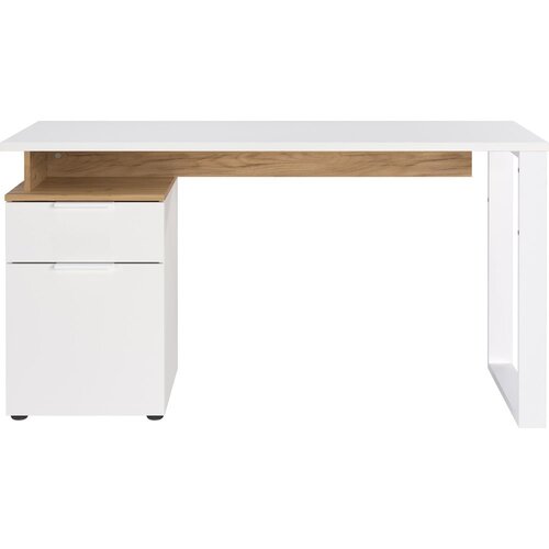 Germania Pisalna miza z belo mizno ploščo 61x140 cm Hasselt – Cene