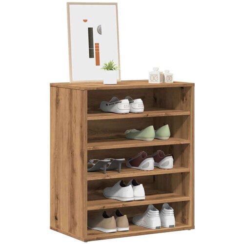 vidaXL Omarica za čevlje artisan hrast 60x35x70 cm inženirski les Cene