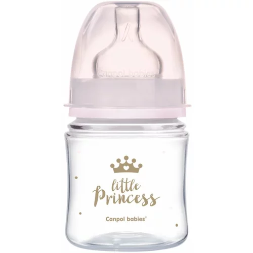 Canpol Royal Baby steklenička za dojenčke 0m+ Pink 120 ml