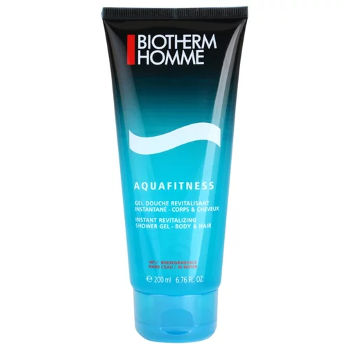 Biotherm Homme Aquafitness poživljajoč gel za prhanje 200 ml za moške