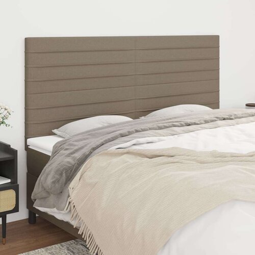  Posteljno vzglavje 4 kosi taupe 80x5x78/88 cm blago, (20936255) Slike