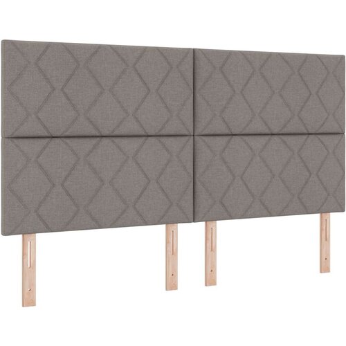 VidaXL LED Box Spring Postelja z vzmetnico Taupe 180 x 200 cm blago, (5000127122) Slike