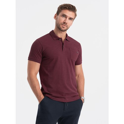 Ombre Men's polo t-shirt with decorative buttons Slike