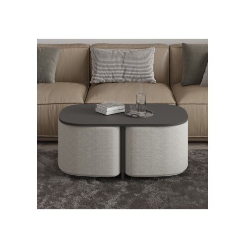 Hanah home Sto za dnevnu sobu Twin Anthracite Slike