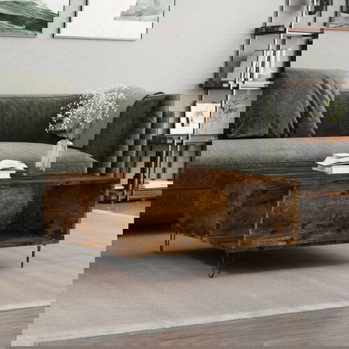 VidaXL Stolić za kavu boja hrasta 80 x 80 x 36 5 cm konstruirano drvo Slike