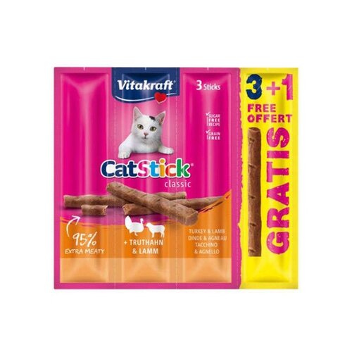 Vitakraft Cat Poslastica Mini Cure/jagnje 3+1 4x6g Cene