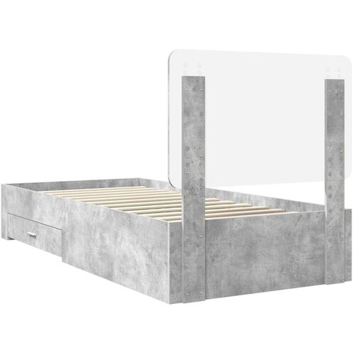  Okvir za krevet s uzglavljem Betonski sivi 100 x 200 cm Slike