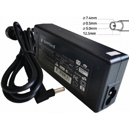 Gembird NPA65-195-3340 Punjač za laptop 65W-19.5V-3.34A 7.4x5.0mm black, Black Slike