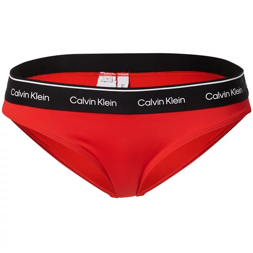 Calvin Klein Swimwear Bikini hlačke rdeča / črna / bela