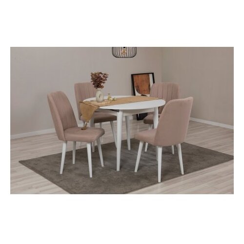 Hanah home trpezarijski sto i stolice vina 0900 white stone Slike