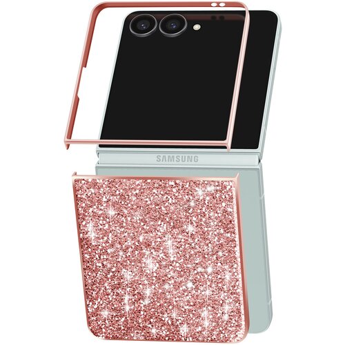 AVIZAR Ovitek za Samsung Galaxy Z Flip 7, ble&scaron;čeč, svetleč, ultra eleganten, &Scaron;ampanjec roza, (5000012385) Cene