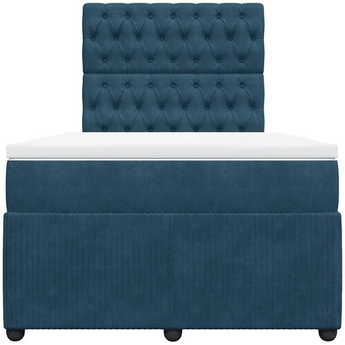 Box spring krevet s madracem tamnoplavi 120 x 200 cm bar&amp;scaron;unasti Slike