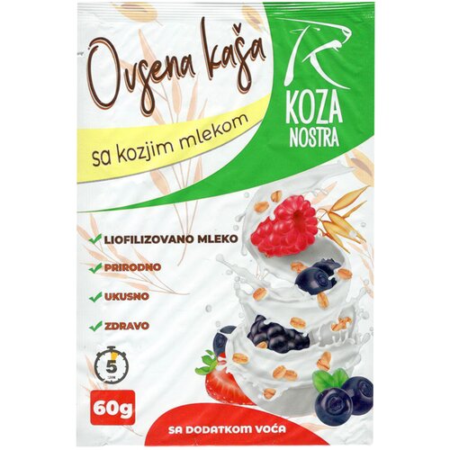 Koza Nostra ovsena ka&amp;scaron;a sa kozjim mlekom i voćem 60g Slike
