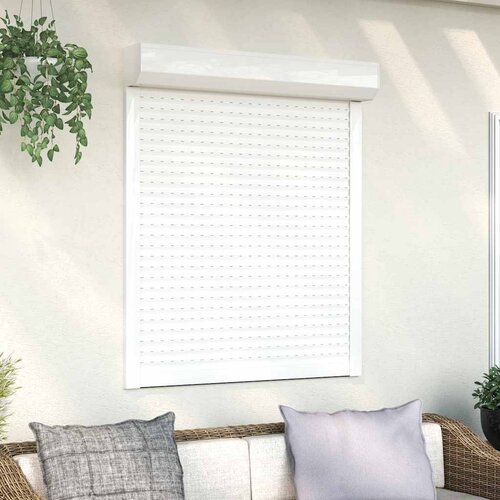 vidaXL rolete iz aluminija 100x130 cm bele Cene