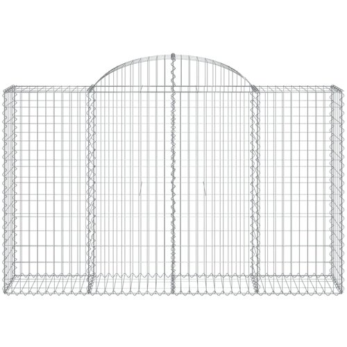  Lučne gabionske ko&amp;scaron;are 25kom 200x50x120/140cm pocinčano željezo Slike