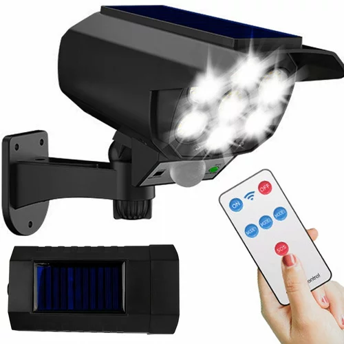 Solarna lažna kamera z SMD LED svetilko + senzor gibanja in upravljalec BLACK FRIDAY