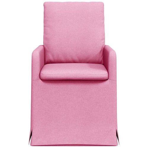  Trpezarijske stolice 2 pcs Ružičasta 57 x 67 x 98 cm tkanina Slike